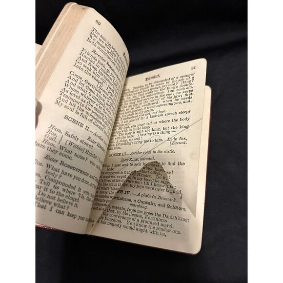 Antique Leather Bound Volume of Shakespeare 1920's Vintage - Picture 13 of 15